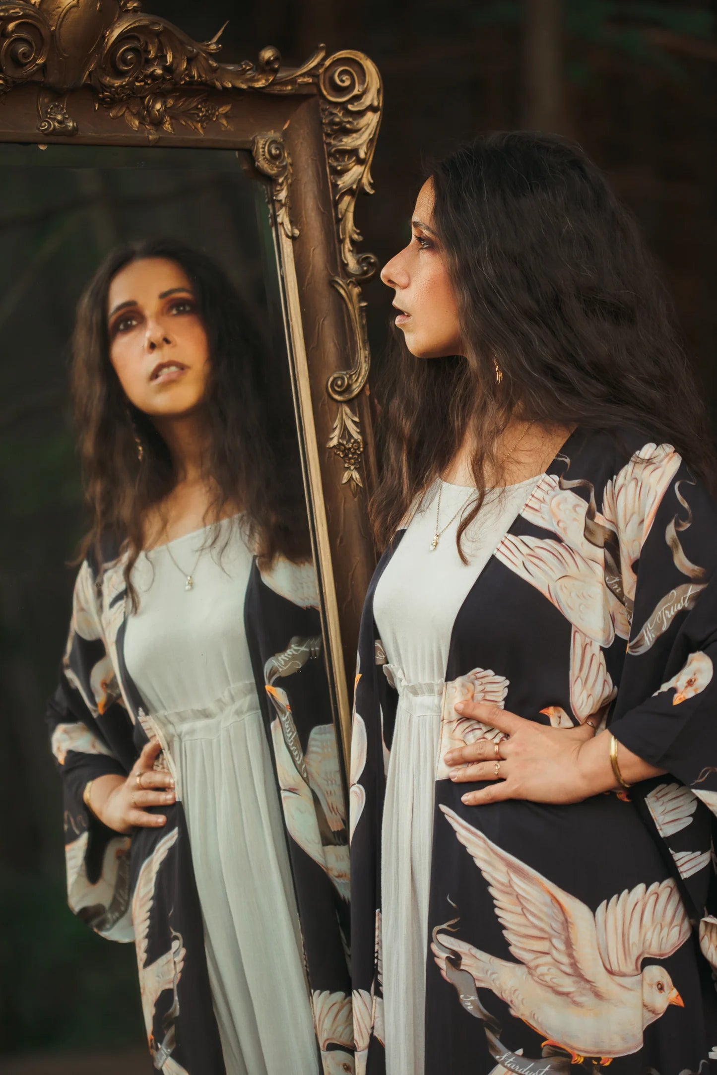 In Stardust We Trust (Midnight Dove) Goddess Duster by Market of Stars