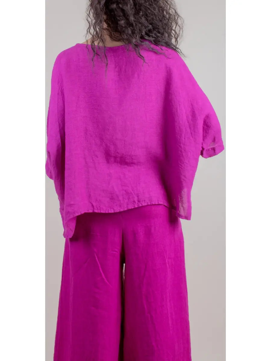 Gigi Moda Linen Kaftan Blouse