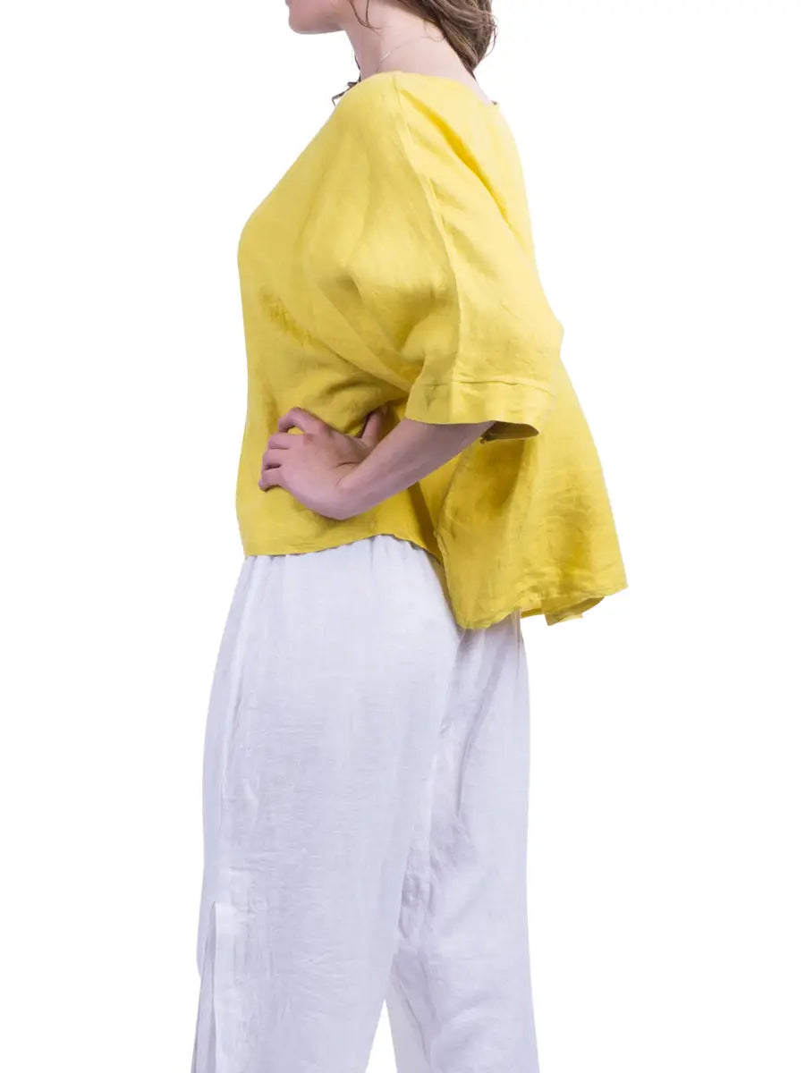 Gigi Moda Linen Kaftan Blouse