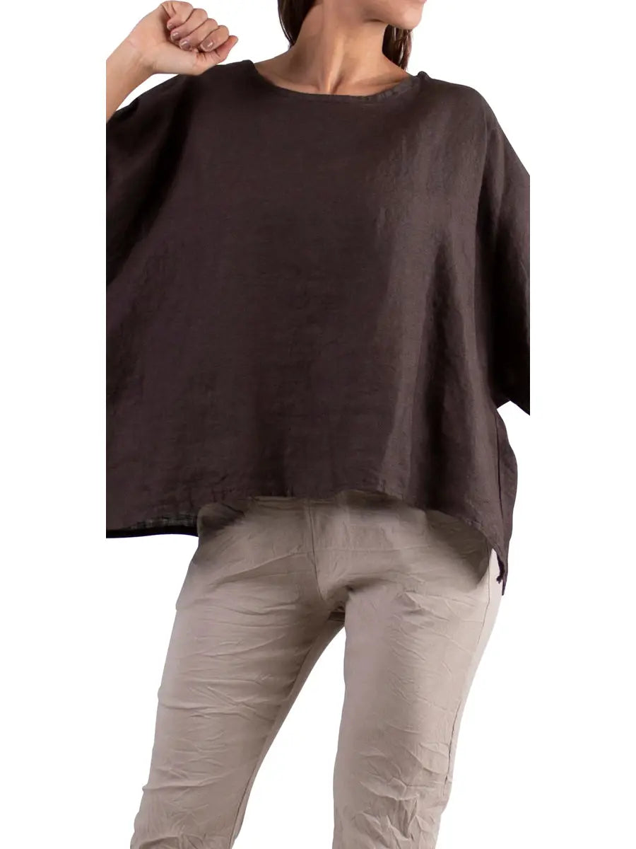 Gigi Moda Linen Kaftan Blouse