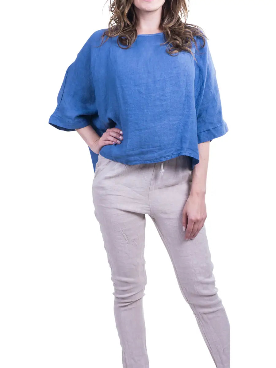 Gigi Moda Linen Kaftan Blouse