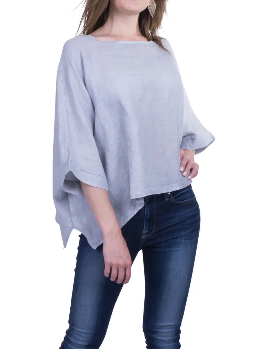 Gigi Moda Linen Kaftan Blouse