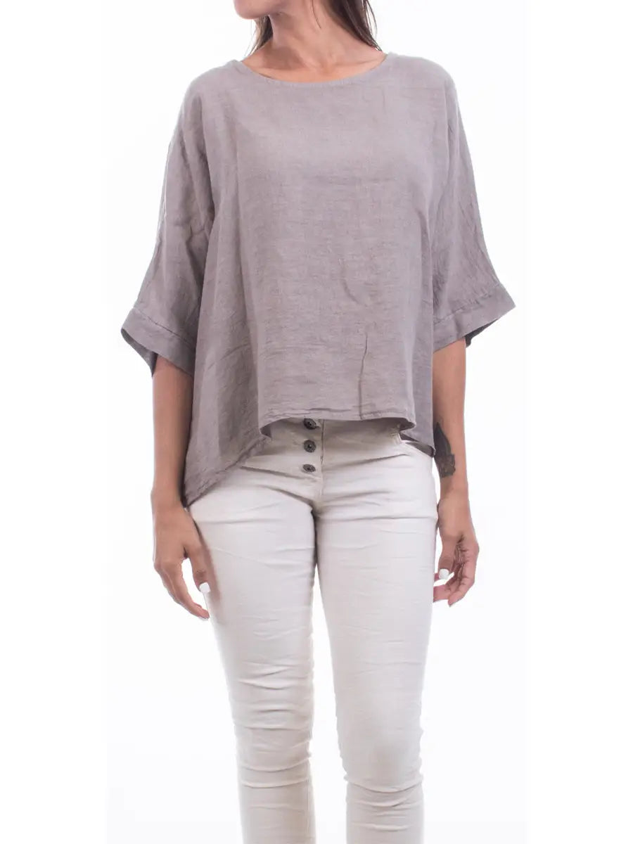 Gigi Moda Linen Kaftan Blouse
