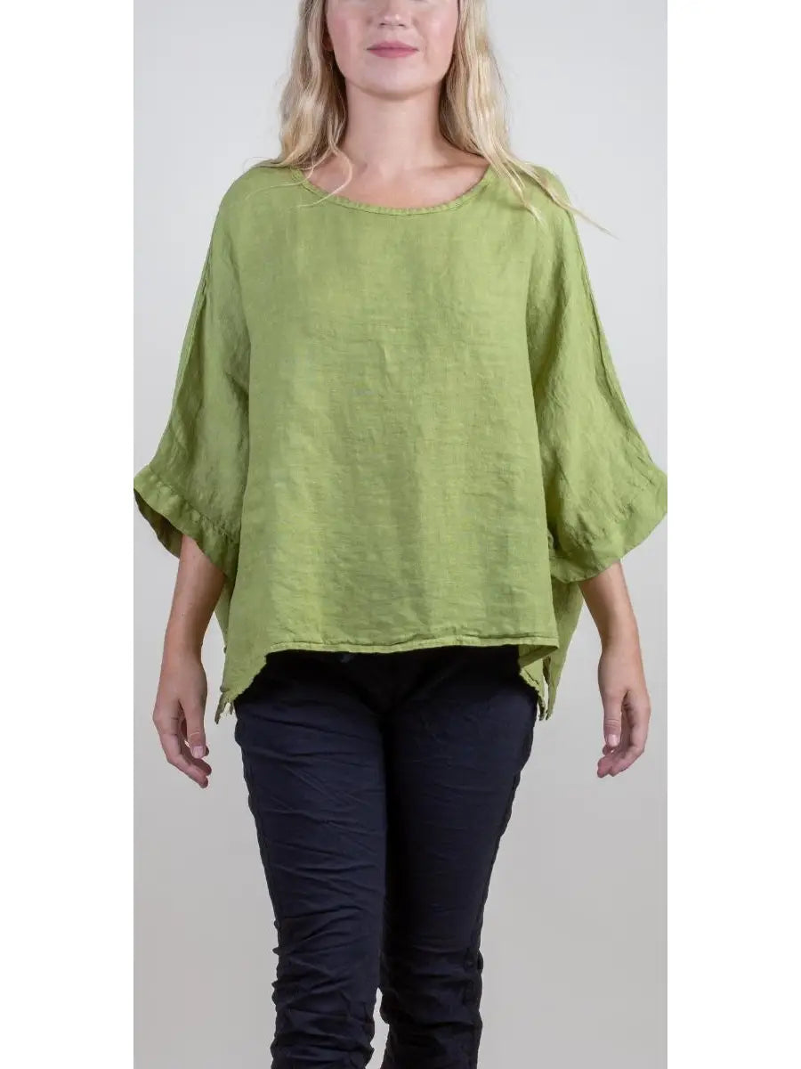 Gigi Moda Linen Kaftan Blouse