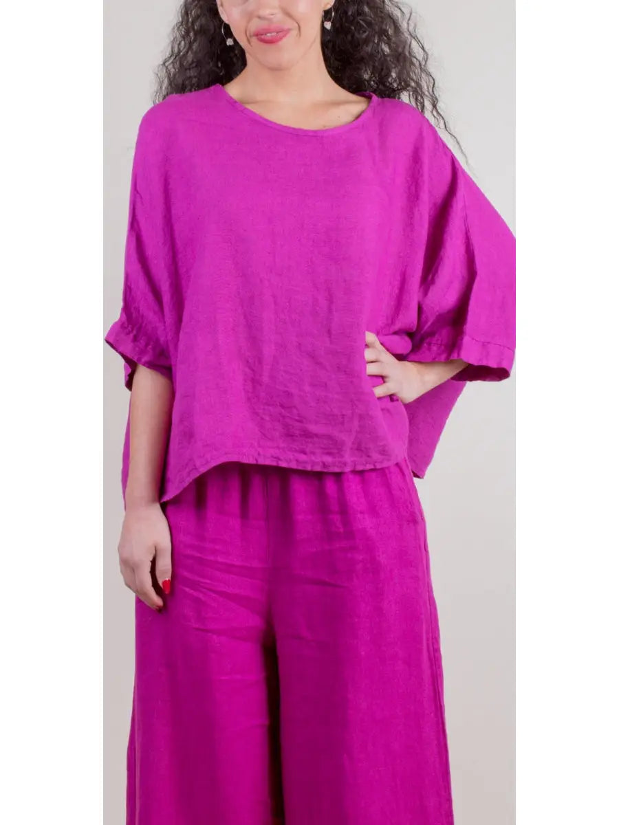Gigi Moda Linen Kaftan Blouse