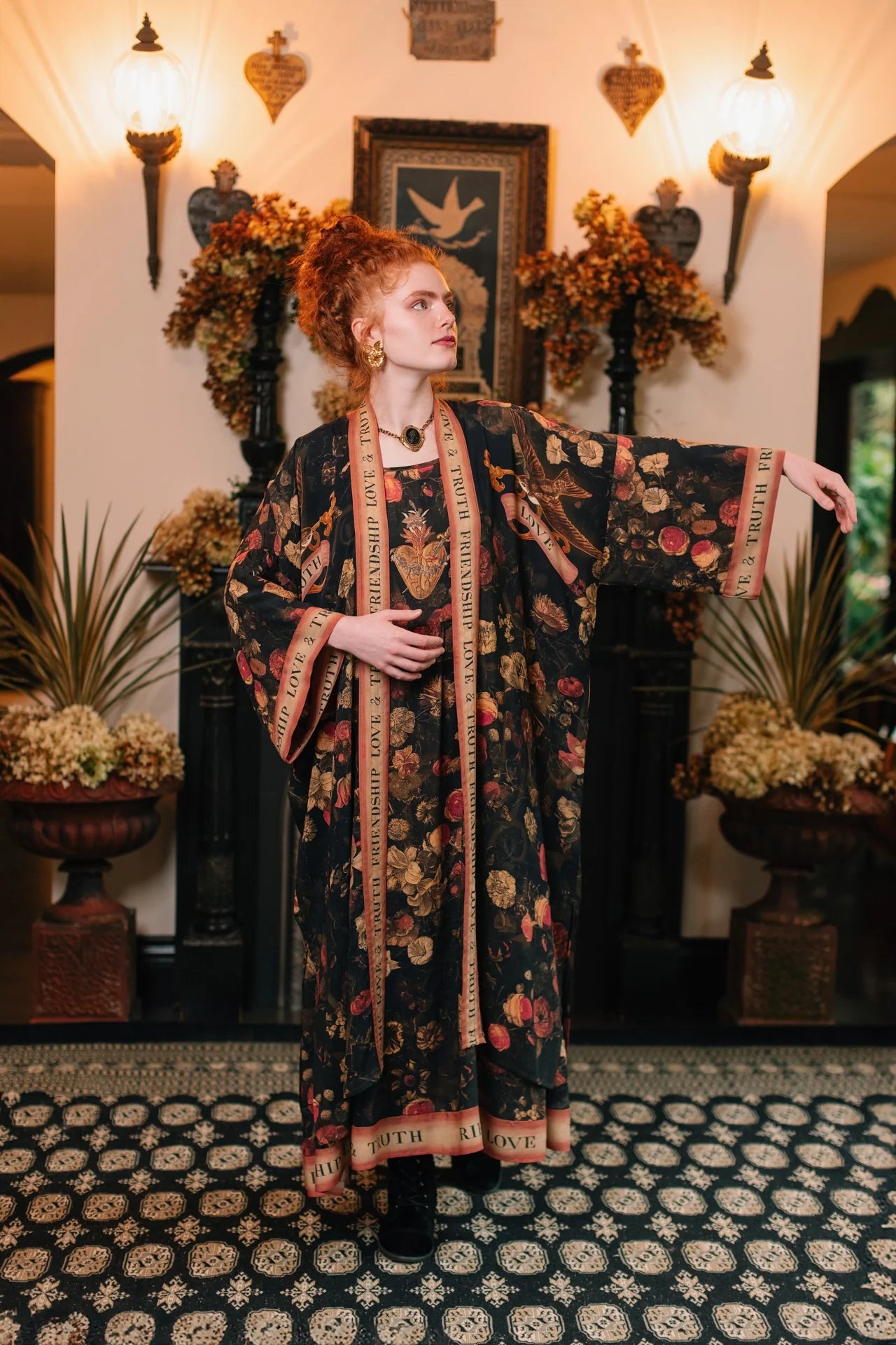 Heart of Gold Gold Opera Duster ( Full Length) by Market of Stars