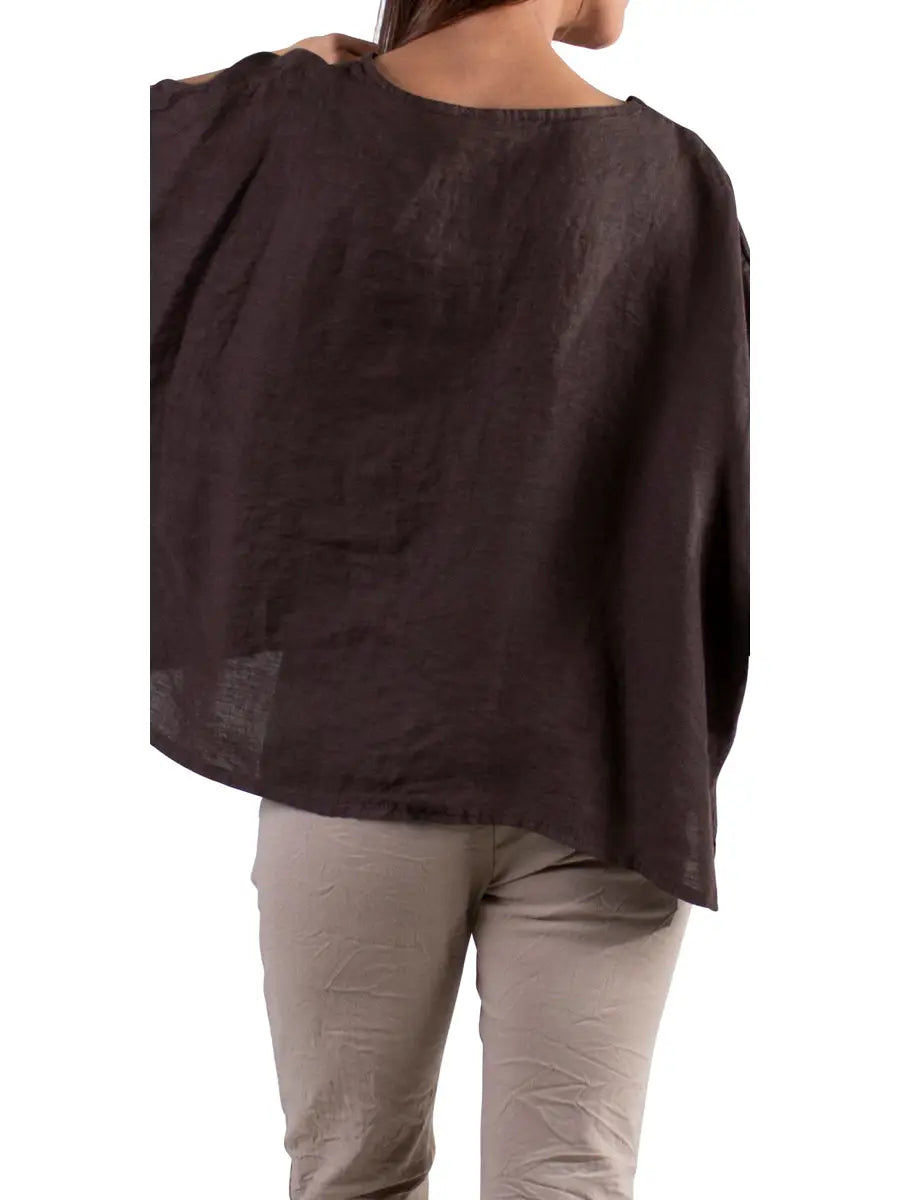 Gigi Moda Linen Kaftan Blouse