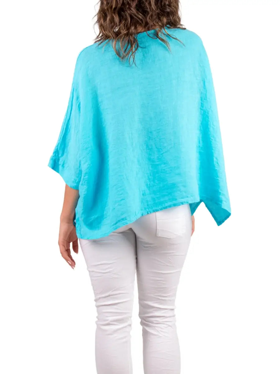 Gigi Moda Linen Kaftan Blouse